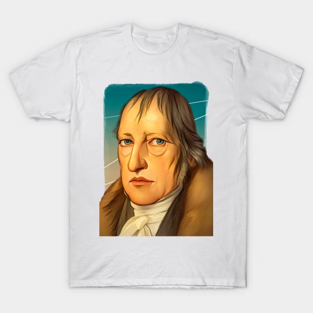 German Philosopher Hegel illustration T-Shirt by Litstoy 